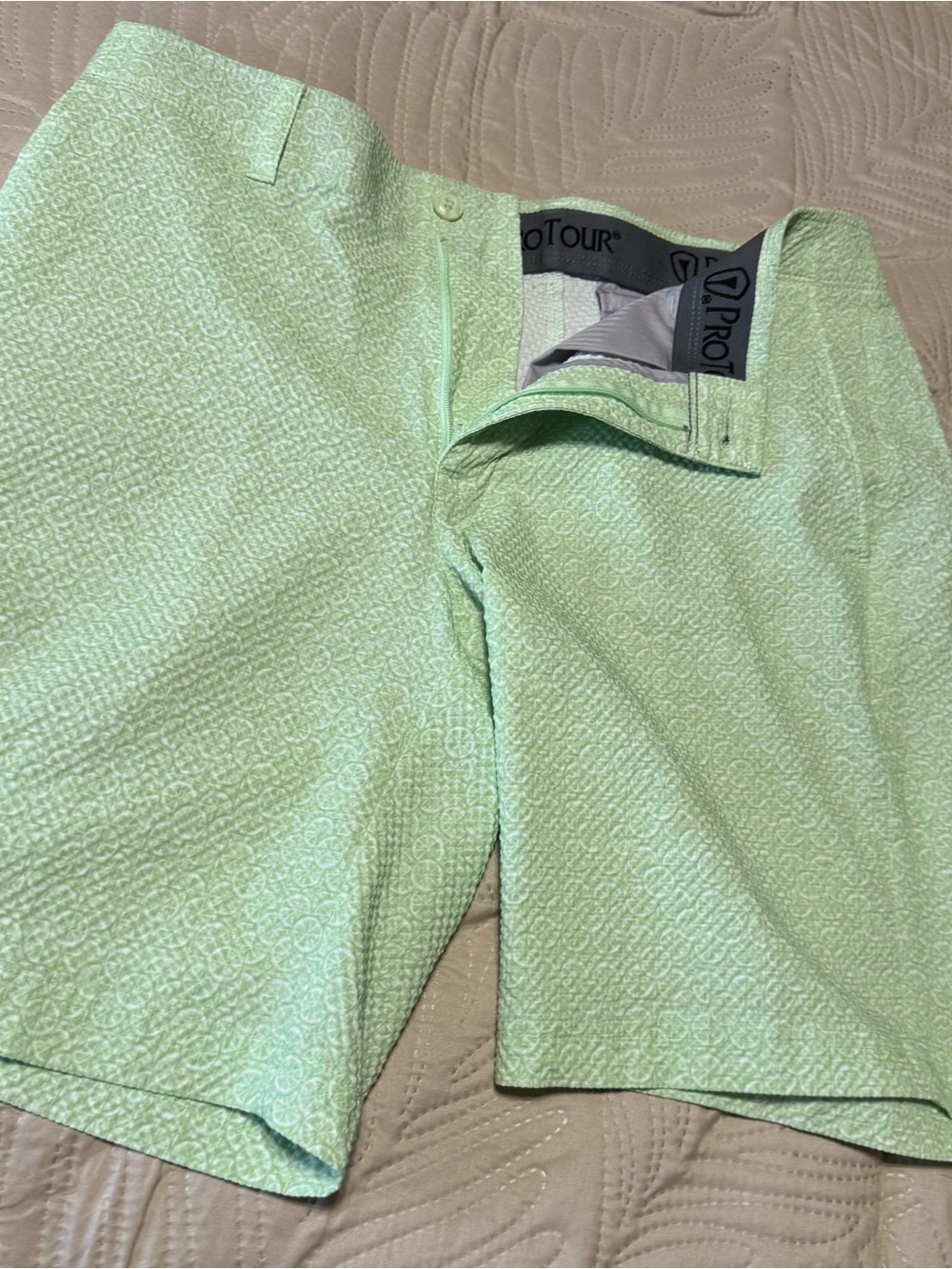 Pro Tour Men's Light Green Performance Golf Shorts W32